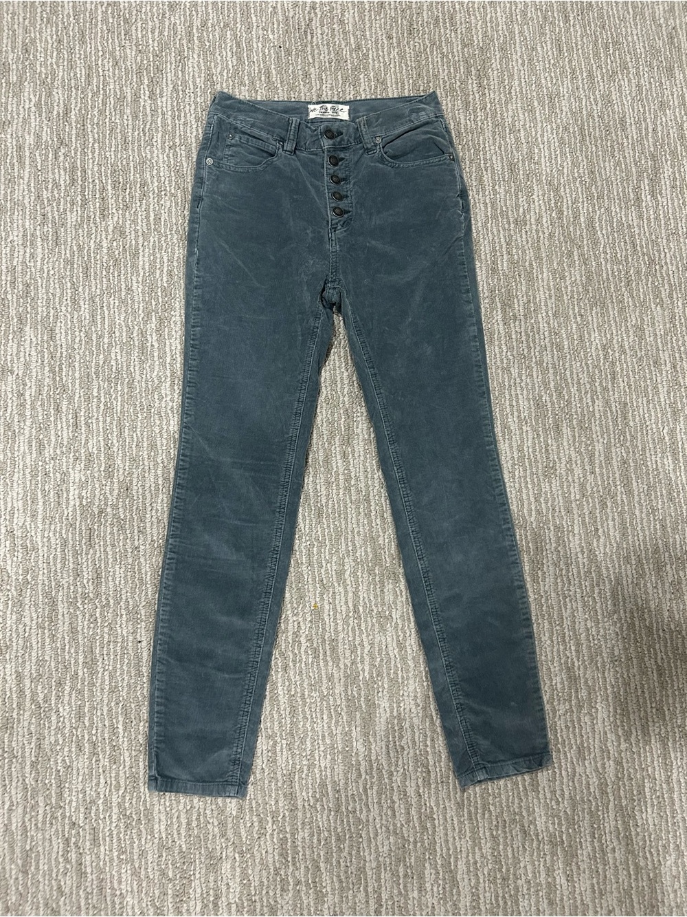We the Free Free People High-Rise Button-Fly Women's Velvet Jeans